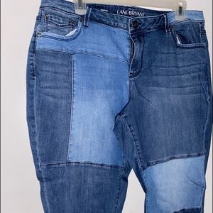 Lane Bryant Denim Patchwork Capri